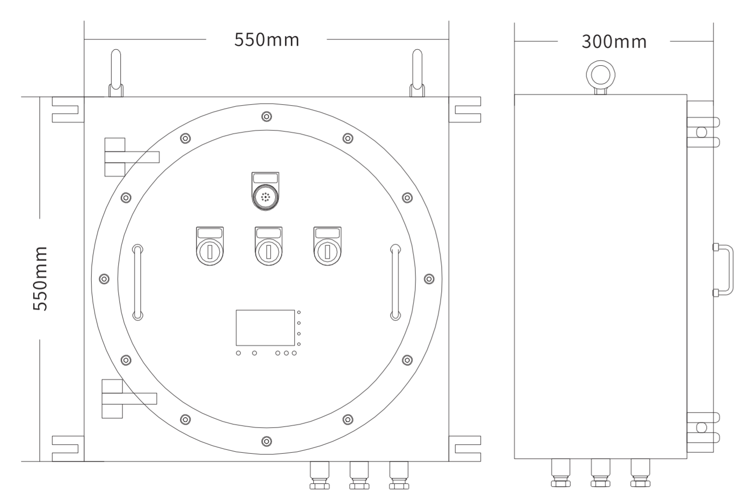 華天防爆型應急照明集中電源尺寸